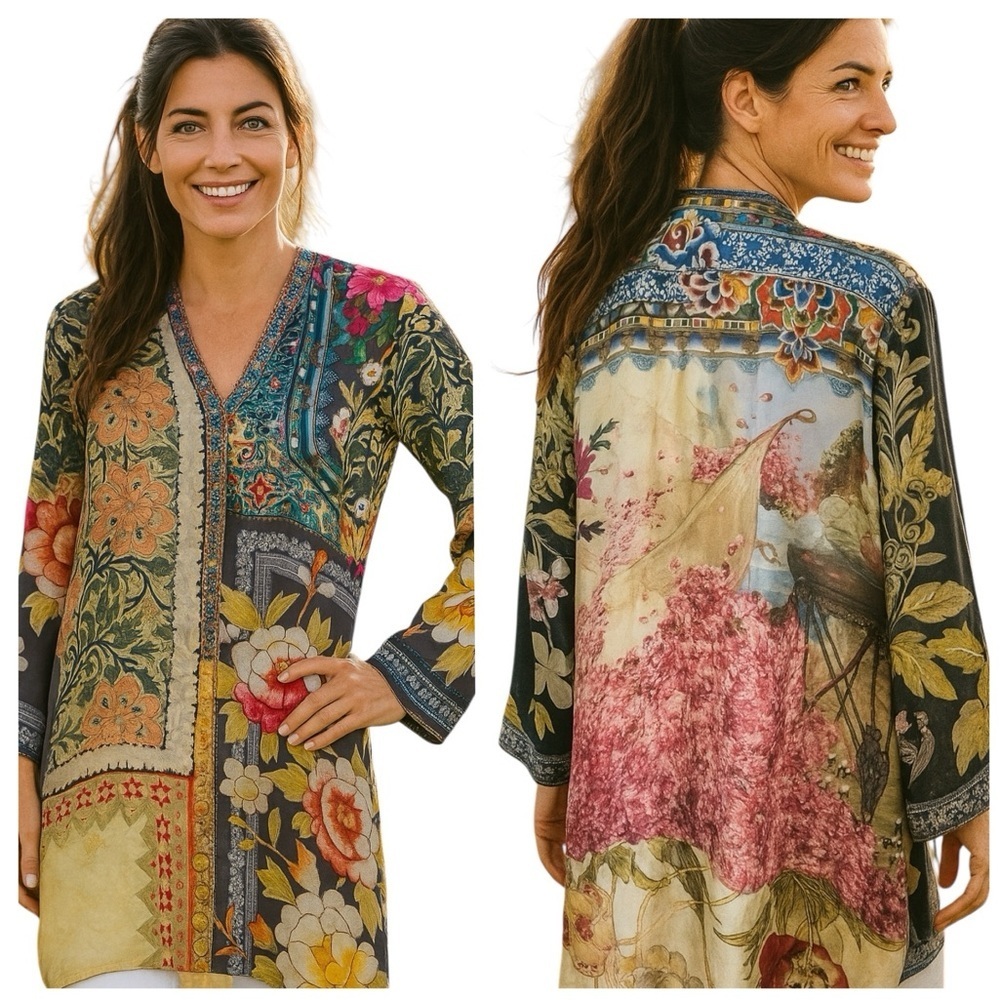 Johnny Was Shiro silk kimono/tunic RARE NWT